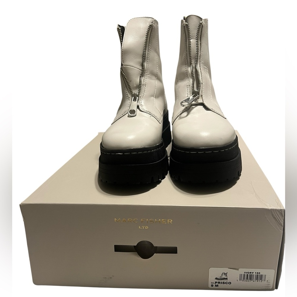 Marc Fisher Prisco Ankle Boot, color Ivory size 9.5